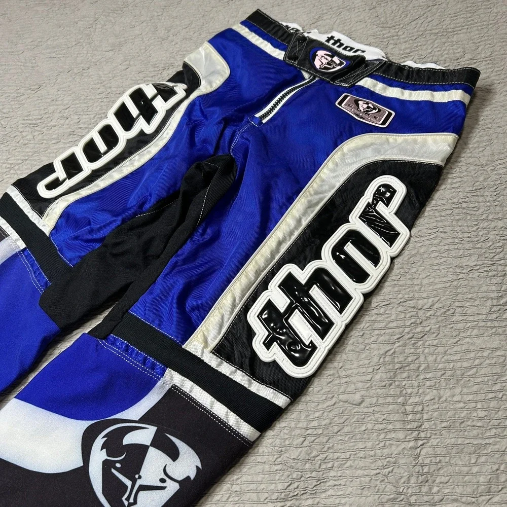 Thor Core 1010 Motocross Racing Pants Blue Black White Mens Size 34 Kevlar Knee